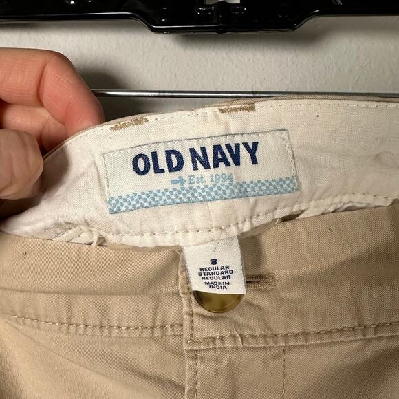 Old Navy Tan Cotton Blend Shorts Women's 8 - Picture 3 of 6